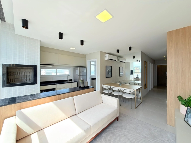 MOBILIADO E DECORADO COM SACADA DE FRENTE.: 6ª foto da galeria de imagens do imóvel