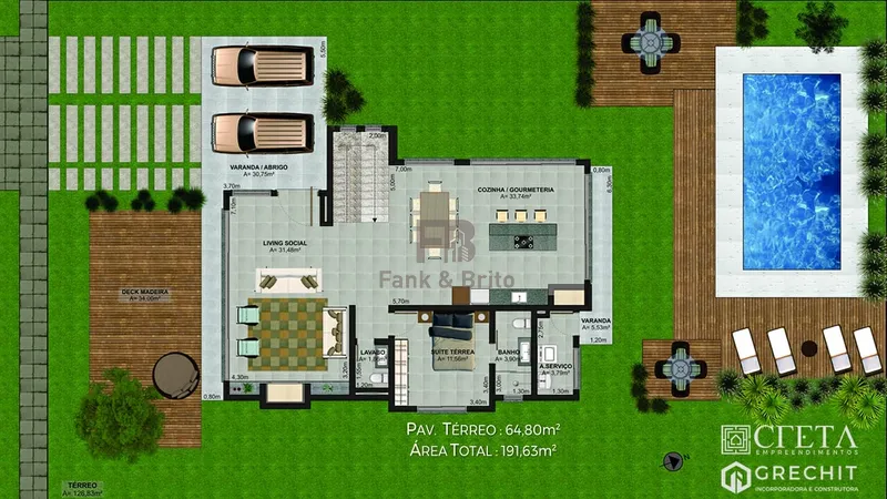 QUINTAS DO LAGO!  BELÍSSIMO SOBRADO JUNTO A ÁREA SOCIAL DO CONDOMÍNIO: 4ª foto da galeria de imagens do imóvel