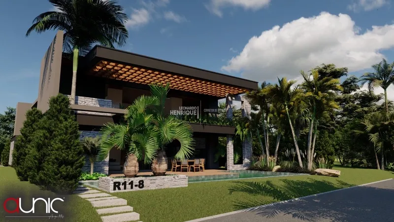 MAGNÍFICO PROJETO DE SOBRADO COM 5 SUÍTES EM CONDOMÍNIO: 7ª foto da galeria de imagens do imóvel