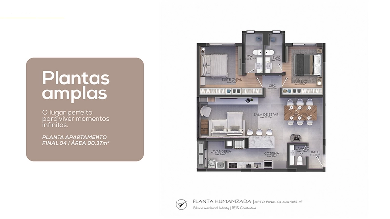 Lançamento em Esteio - Apartamentos com 2 suítes e também com 3 suítes: 20ª foto da galeria de imagens do imóvel