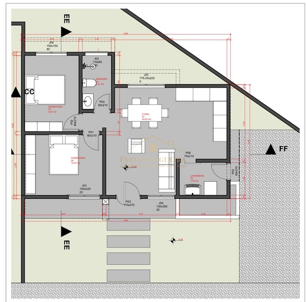 Casa Nova com Pé-Direito Alto no Loteamento San Vicente, próxima ao Fórum de Montenegro: 13ª foto da galeria de imagens do imóvel