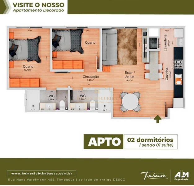 Vendo excelente apartamento no Home Club Timbaúva: 6ª foto da galeria de imagens do imóvel