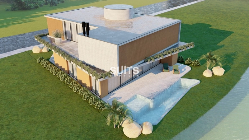 Sobrado a beira lago de alto padrão no condomínio Enseada: 1ª foto da galeria de imagens do imóvel