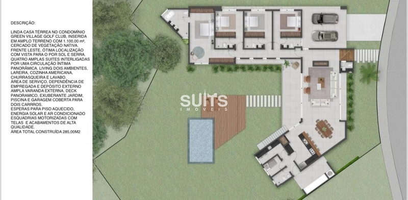 Excelente casa à venda no condomínio Green Village Golf Club: 2ª foto da galeria de imagens do imóvel