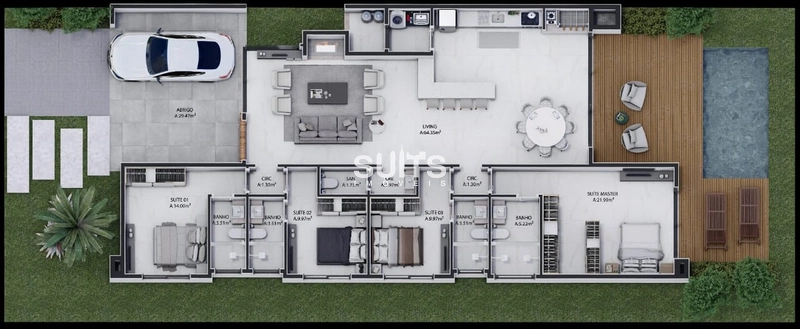 Excelente Casa no condomínio Terrasul: 1ª foto da galeria de imagens do imóvel