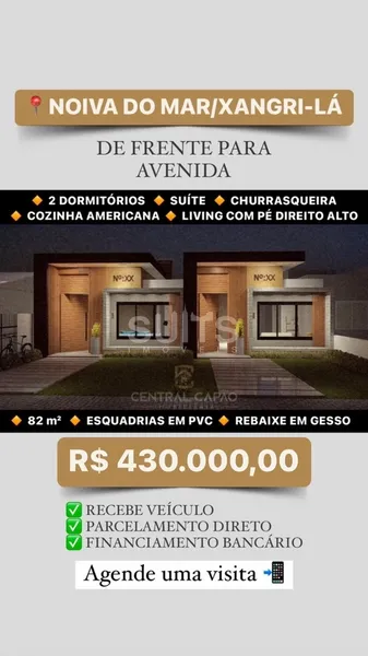 Lindíssimo geminado à venda na praia de Noiva do Mar: 2ª foto da galeria de imagens do imóvel