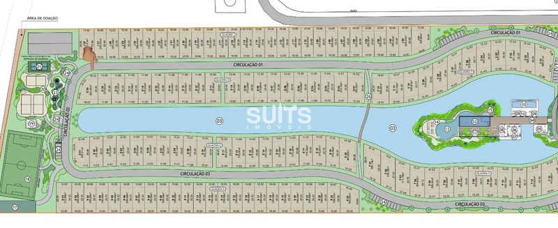 Excelente terreno na beira do lago de esquina do condomínio Raro: 1ª foto da galeria de imagens do imóvel