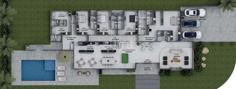 Excelente Sobrado no Condomínio Bosques de Atlântida: 3ª foto da galeria de imagens do imóvel