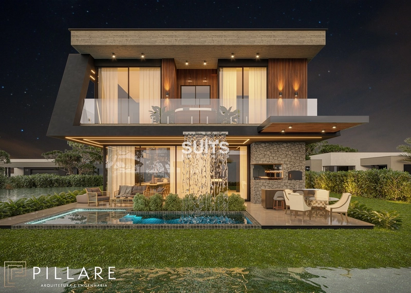 Belíssimo sobrado beira lago no condomínio Sunset: 3ª foto da galeria de imagens do imóvel