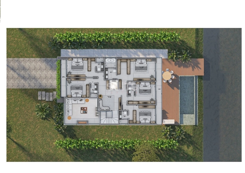 Belíssimo sobrado beira lago no condominio Sense: 8ª foto da galeria de imagens do imóvel