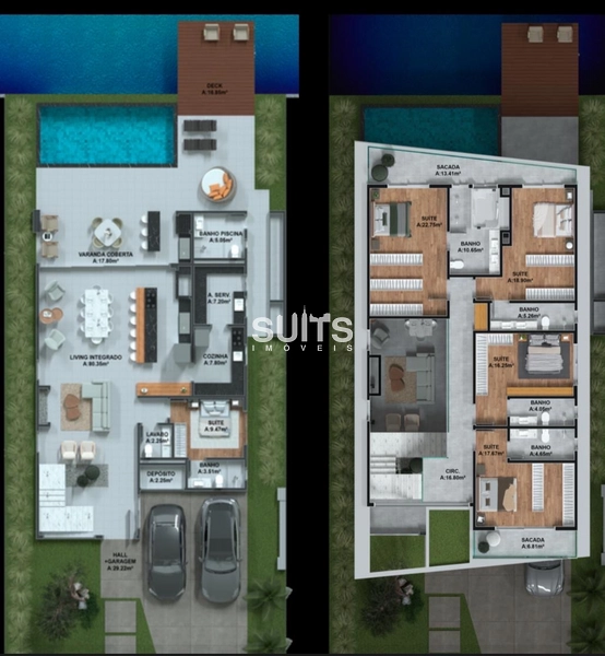 Belíssimo sobrado à beira lago no condomínio Amare Home Resort: 3ª foto da galeria de imagens do imóvel