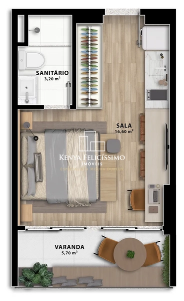 Apartamento com rooftop no Rio Vermelho: 3ª foto da galeria de imagens do imóvel