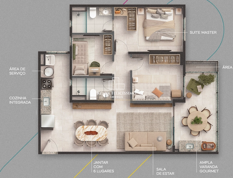 MOOD Costa Azul, apartamento com vista mar e é Moura Dubeux em Salvador. : 13ª foto da galeria de imagens do imóvel