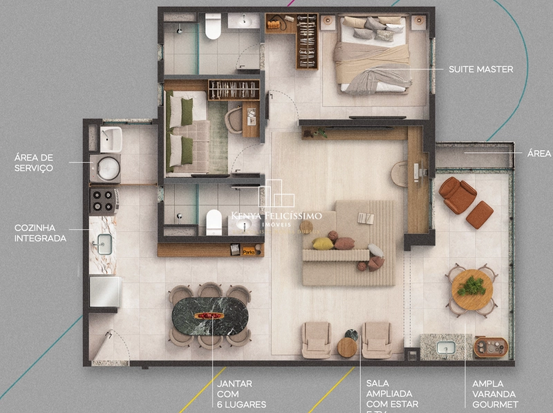 MOOD Costa Azul, apartamento com vista mar e é Moura Dubeux em Salvador. : 12ª foto da galeria de imagens do imóvel