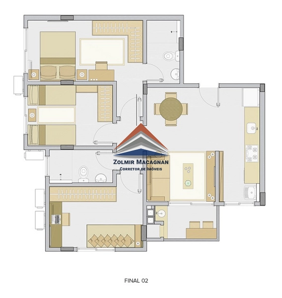 Seu novo apartamento em Palhoça está mais fácil do que nunca!: 6ª foto da galeria de imagens do imóvel