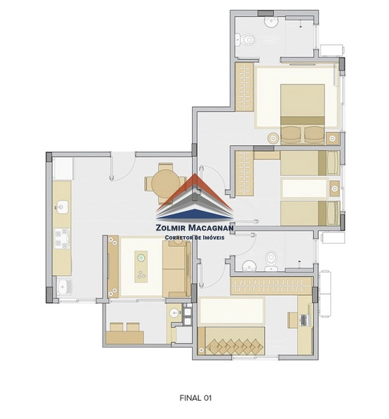Seu novo apartamento em Palhoça está mais fácil do que nunca!: 5ª foto da galeria de imagens do imóvel