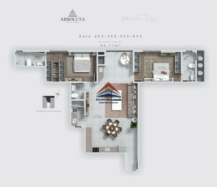 Apartamento 2 suítes mais Home Office na Praia Brava em Itajaí SC: 36ª foto da galeria de imagens do imóvel