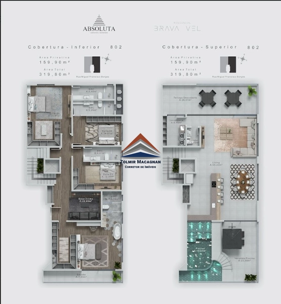Apartamento 2 suítes mais Home Office na Praia Brava em Itajaí SC: 40ª foto da galeria de imagens do imóvel