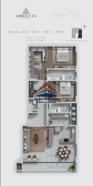 Apartamento 2 suítes mais Home Office na Praia Brava em Itajaí SC: 35ª foto da galeria de imagens do imóvel