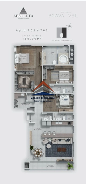 Apartamento 2 suítes mais Home Office na Praia Brava em Itajaí SC: 38ª foto da galeria de imagens do imóvel