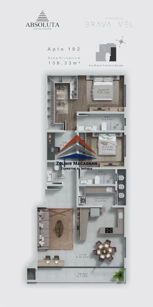 Apartamento 2 suítes mais Home Office na Praia Brava em Itajaí SC: 32ª foto da galeria de imagens do imóvel