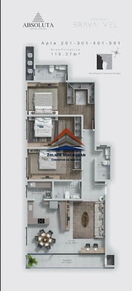 Apartamento 2 suítes mais Home Office na Praia Brava em Itajaí SC: 34ª foto da galeria de imagens do imóvel