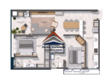 Apartamento 1 dormitório na planta em Florianópolis: 43ª foto da galeria de imagens do imóvel