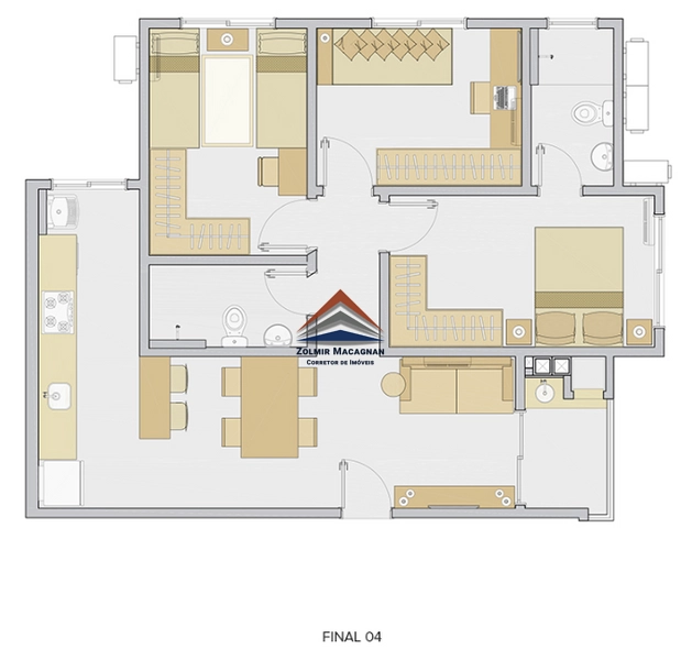 Apartamentos 3 dormitórios em construção à Venda na cidade Palhoça SC: 8ª foto da galeria de imagens do imóvel