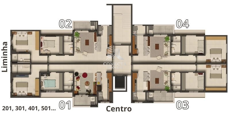 Apartamentos em construção a venda no Edifício Germânia : 3ª foto da galeria de imagens do imóvel
