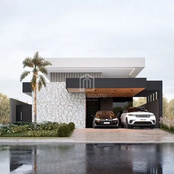Casa à venda com três suítes e piscina no condomínio Terras da Fazenda-Marília SP: 1ª foto da galeria de imagens do imóvel
