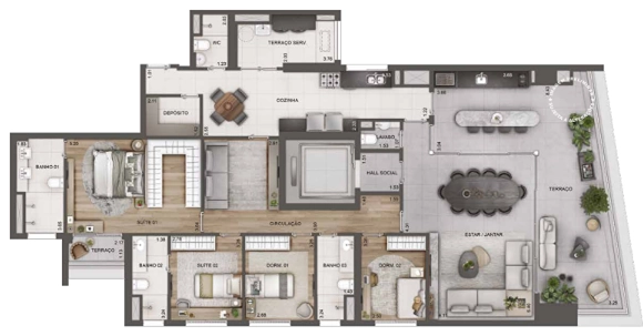 Apartamento 3 suítes Alto da Boa Vista SP $4.100.000: 7ª foto da galeria de imagens do imóvel