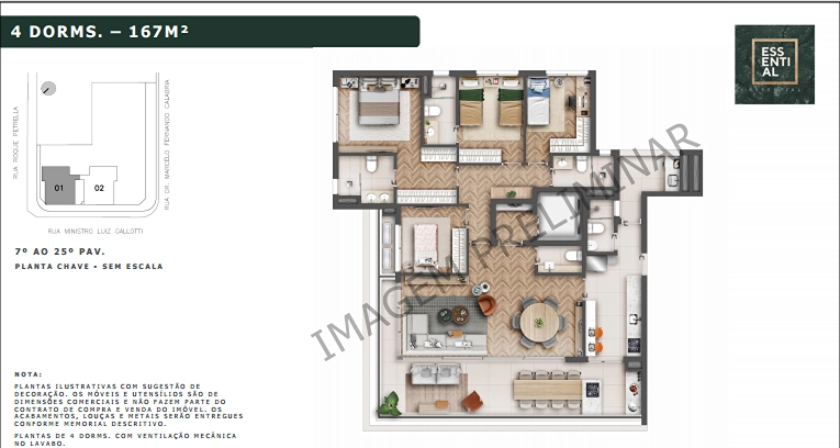Apartamento de 1 6 7 m 2 - 4 dormitórios com 2 suítes | 2 vagas. Valor: 2.800.000: 12ª foto da galeria de imagens do imóvel