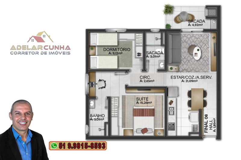 Apartamento à Venda em Campo Bom com 2 dormitórios sendo 1 Suíte: 11ª foto da galeria de imagens do imóvel