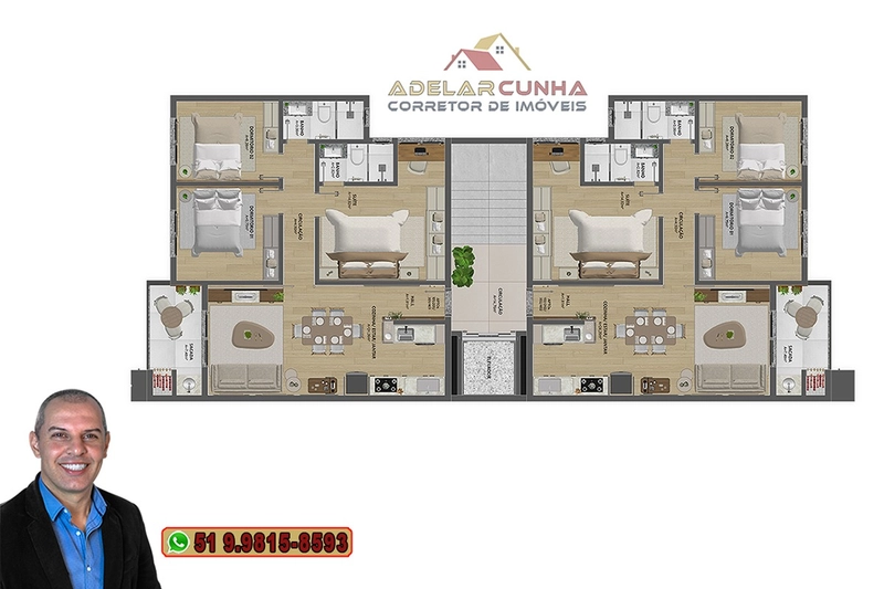 Apartamento com 3 dormitórios sendo 1 suíte à Venda em Campo Bom: 8ª foto da galeria de imagens do imóvel