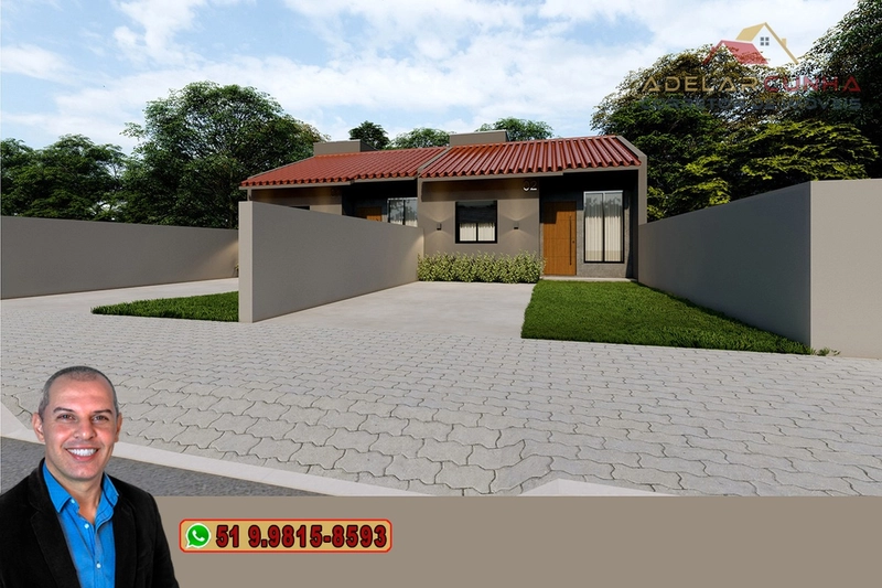 Casa com 2 dormitórios à VENDA em Campo Vicente – Nova Hartz: 1ª foto da galeria de imagens do imóvel