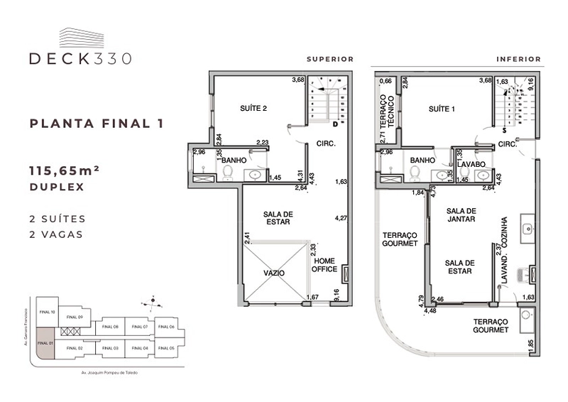 Apartamento na Planta com 2 Suites - 2 vagas sendo duplex : 2ª foto da galeria de imagens do imóvel
