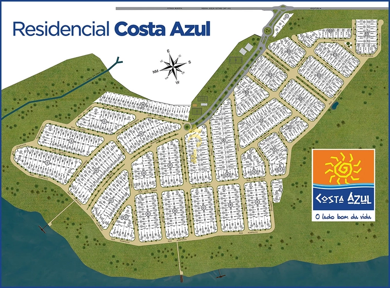Terreno perto do píer à venda, condomínio Costa Azul: 3ª foto da galeria de imagens do imóvel
