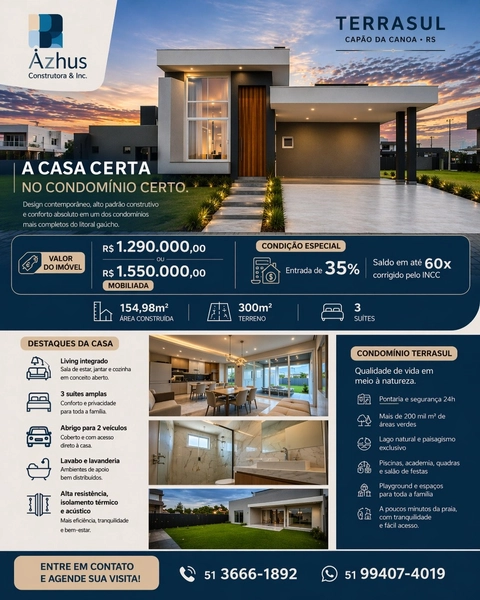 CASA DE ALTO PADRÃO NO CONDOMÍNIO TERRASUL: 6ª foto da galeria de imagens do imóvel
