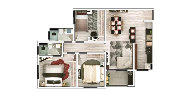 Apartamento com 02 quartos a Venda Bairro Santa Claudina em Vinhedo: 13ª foto da galeria de imagens do imóvel
