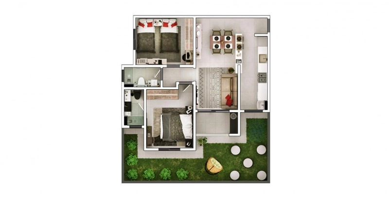 Apartamento com 02 quartos a Venda Bairro Santa Claudina em Vinhedo: 6ª foto da galeria de imagens do imóvel