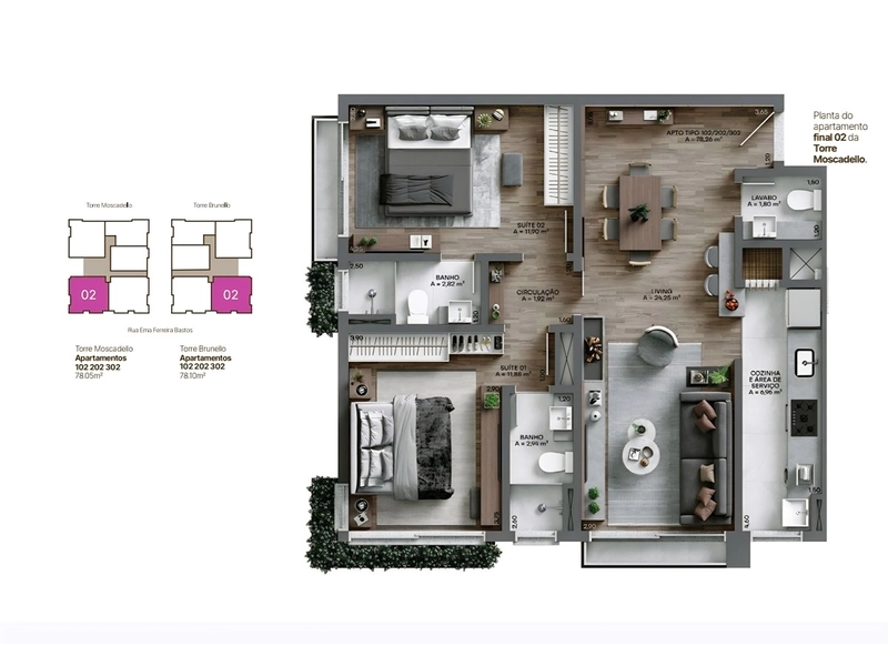 Apartamento 2 suítes em Gramado: 16ª foto da galeria de imagens do imóvel
