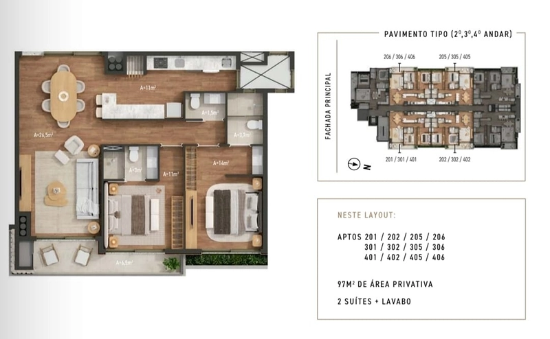 Apartamento 2 suítes em Gramado: 9ª foto da galeria de imagens do imóvel