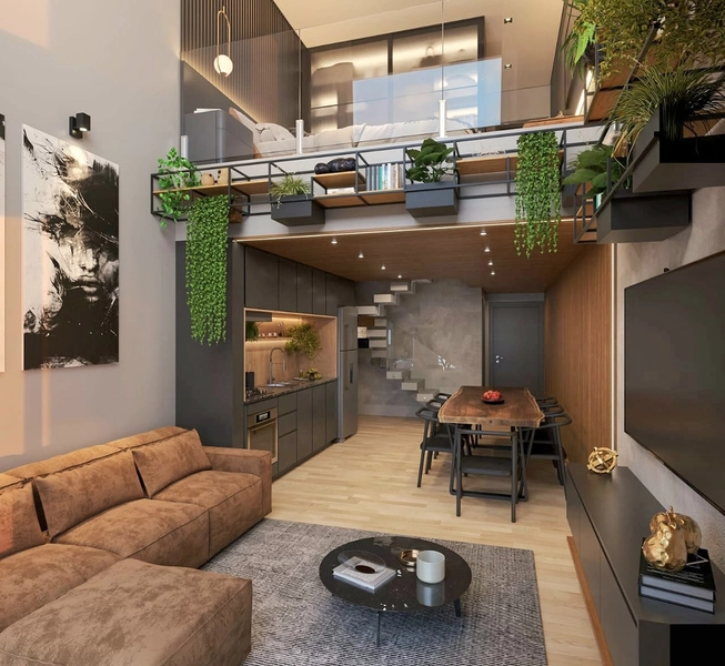 Loft 1 suíte em Gramado: 2ª foto da galeria de imagens do imóvel