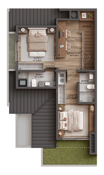 Apartamento 2 suítes em Gramado: 7ª foto da galeria de imagens do imóvel