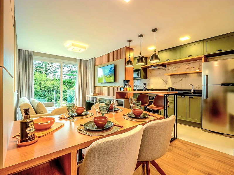 Apartamento 1 suíte em Gramado: 3ª foto da galeria de imagens do imóvel