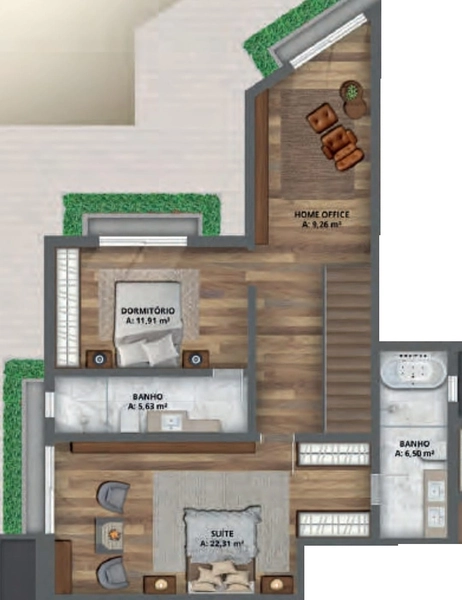 Apartamento 3 suítes em Gramado: 9ª foto da galeria de imagens do imóvel