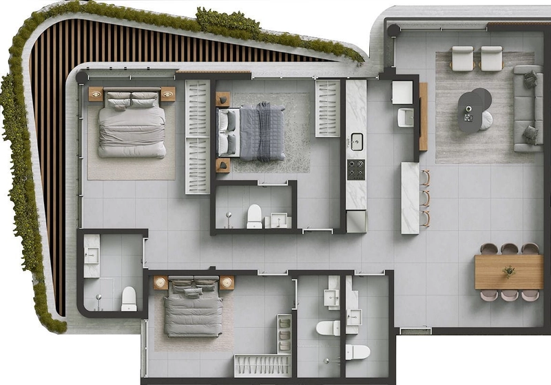 Apartamento 3 suítes em Canela: 9ª foto da galeria de imagens do imóvel