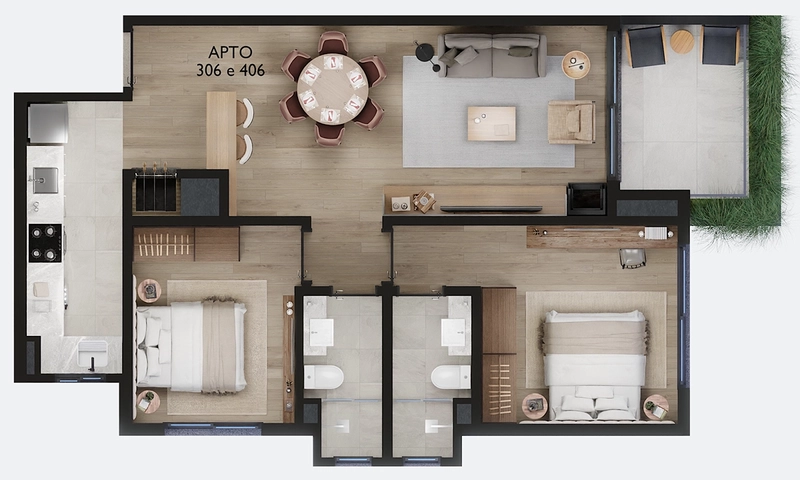 Apartamento 2 dormitórios em Canela: 9ª foto da galeria de imagens do imóvel