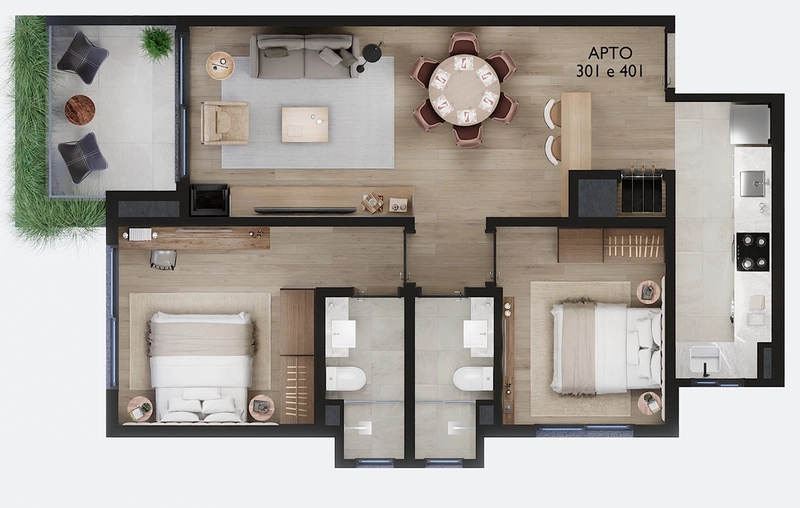 Apartamento 2 dormitórios em Canela: 9ª foto da galeria de imagens do imóvel