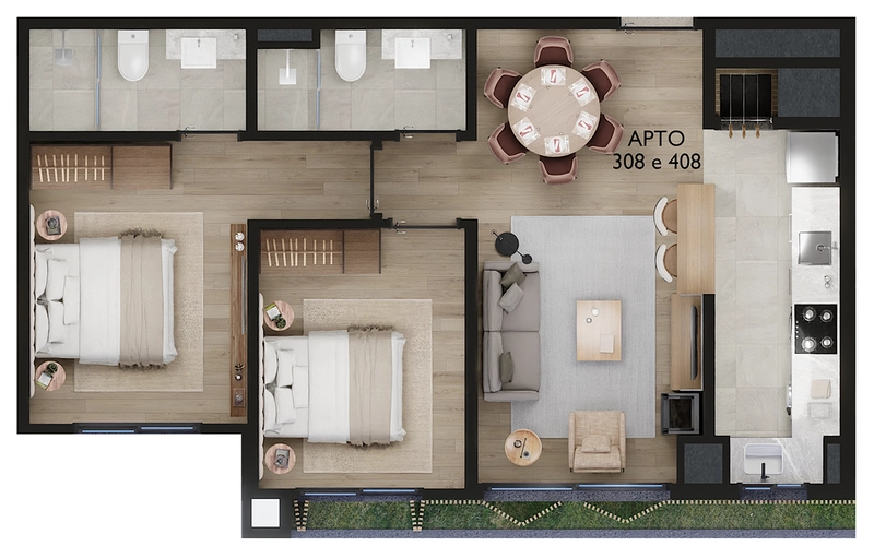 Apartamento 2 dormitórios em Canela: 9ª foto da galeria de imagens do imóvel